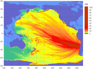 tsunami forecast map