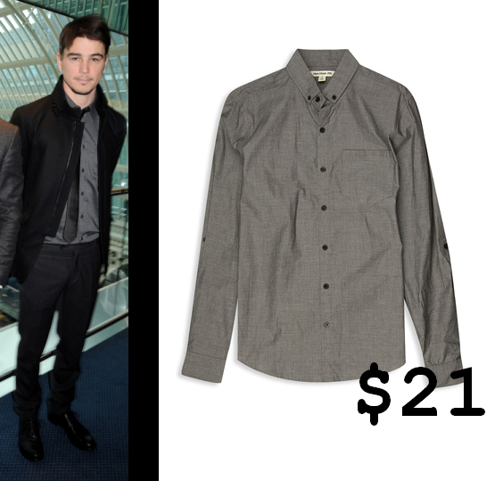 dark grey dress shirt outfit