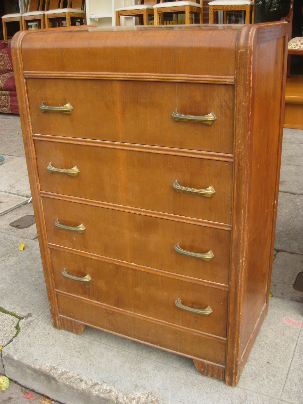 Uhuru Furniture Collectibles Sold Waterfall Chest Of Drawers