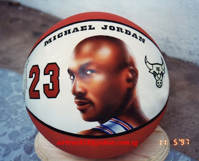 michael jordan tattoos. He airbrushed Michael Jordan