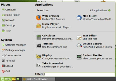 Linux Mint 7 review: the start menu