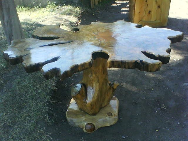 Muebles rusticos Muebles de madera rusticos con troncos
