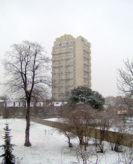 The Stockwell Flats in snow