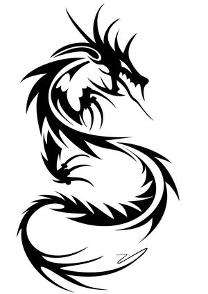 many Celtic tattoos dragon can be presented within a circle tribal