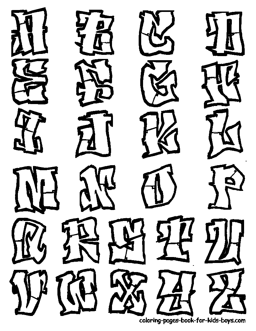 Gangster Alphabet Writing