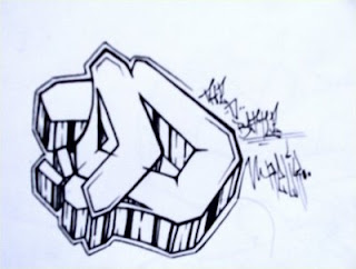 Graffiti Letter D 3D