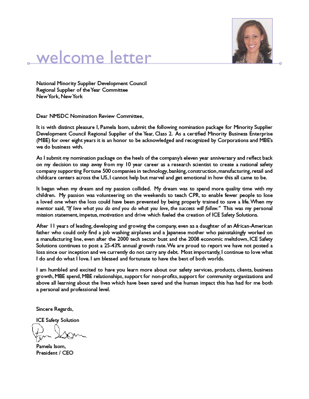 business welcome letter