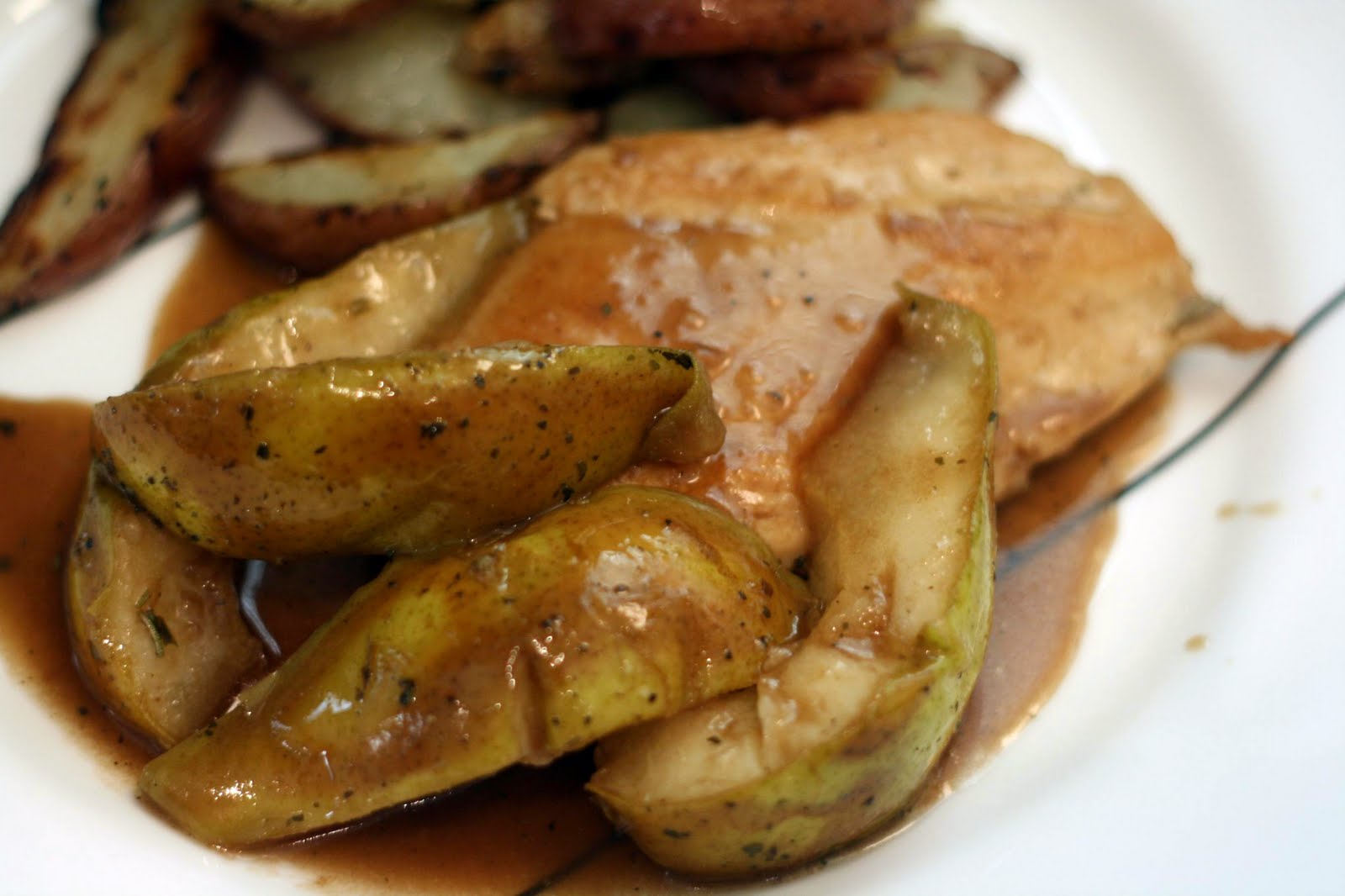So Tasty So Yummy Balsamic Chicken with Pears