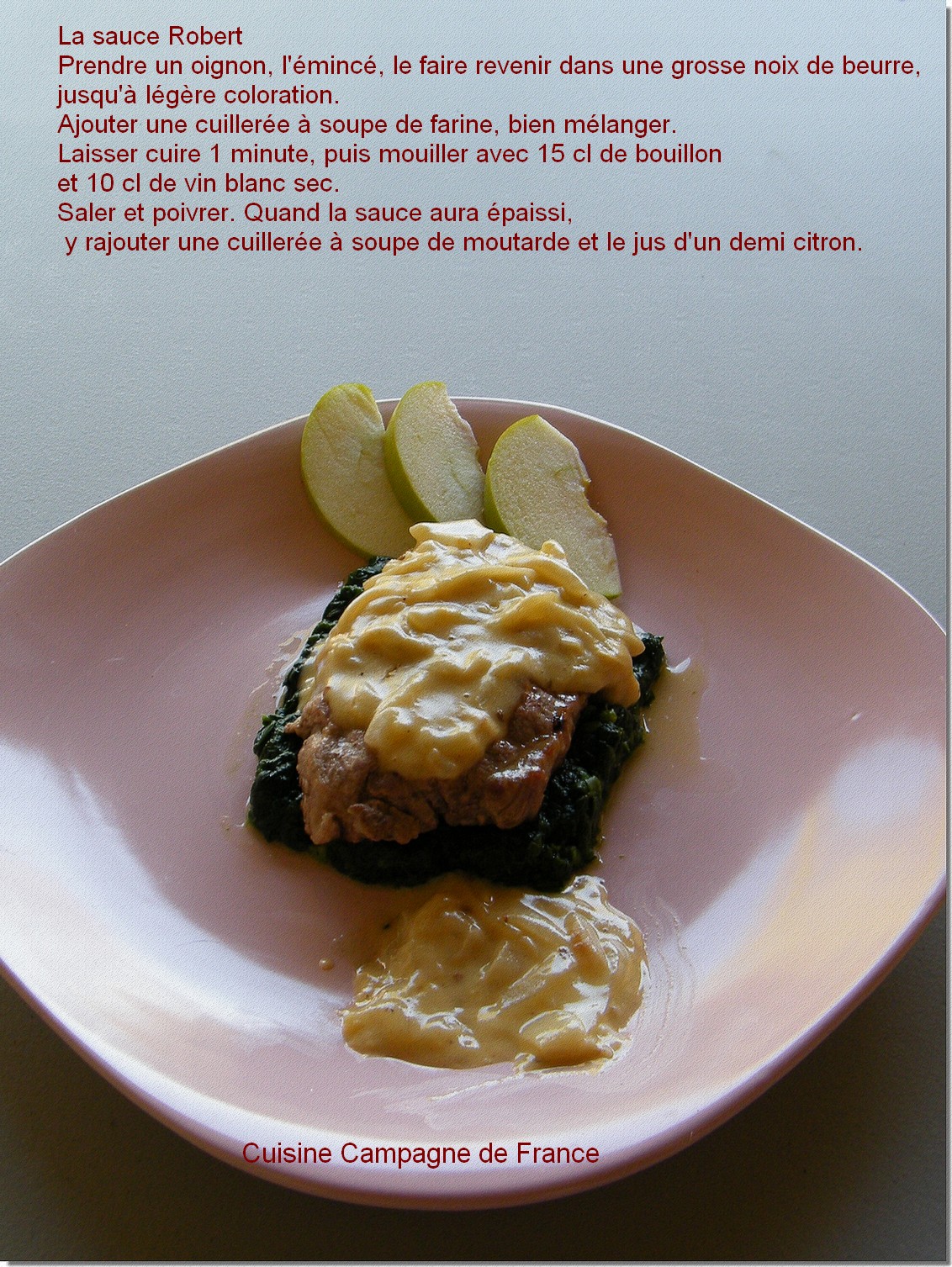 Cuisine et Campagne de France La sauce Robert