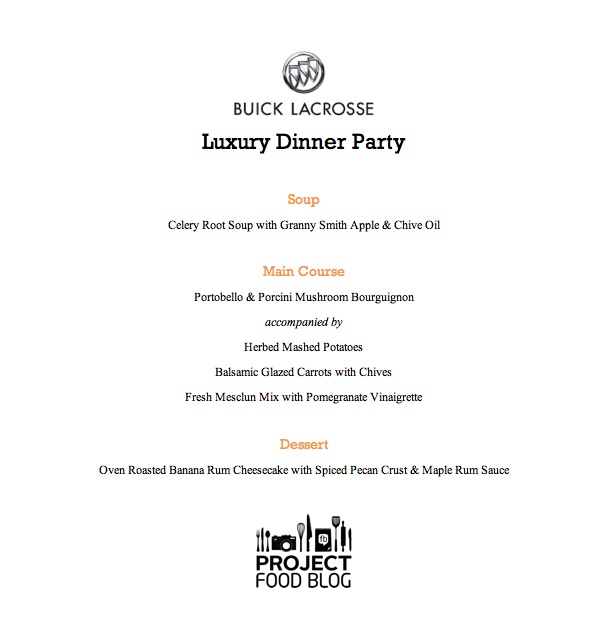 dinner party menu plans