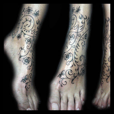 Female Tribal Ankle Tattoo Designs |