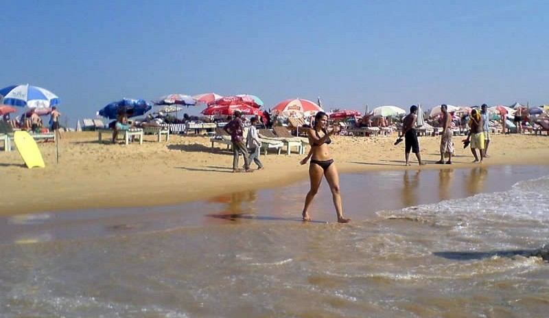Bikini on Beach of Goa private beaches in goa. Bikini on Beach of Goa
