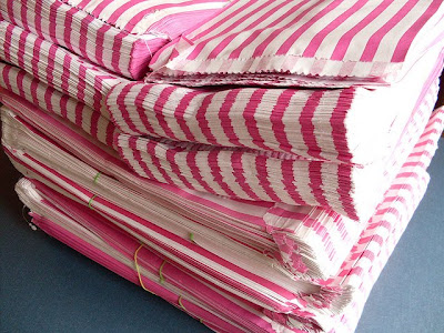 Small  Paper Bags on Small Mountain Of Cute Pink And White Paper Bags