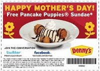 Free Pancake Puppies Sundae for Mom