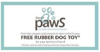 Free Savvy Paws Dog Toy