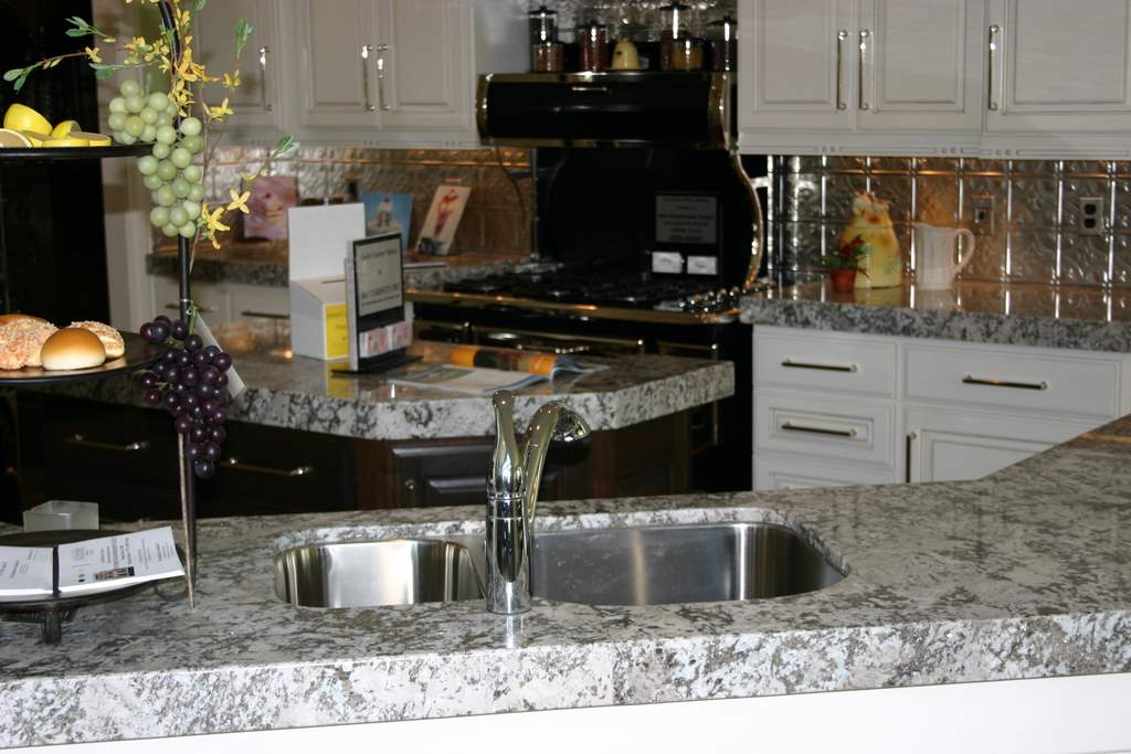 The Granite Gurus White Diamonds granite in kitchen