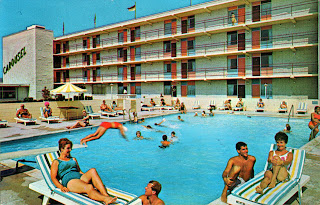 Vintage Chrome Postcards Carousel Resort Motel