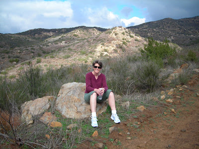 Jolanda hiking in the hills near San Diego