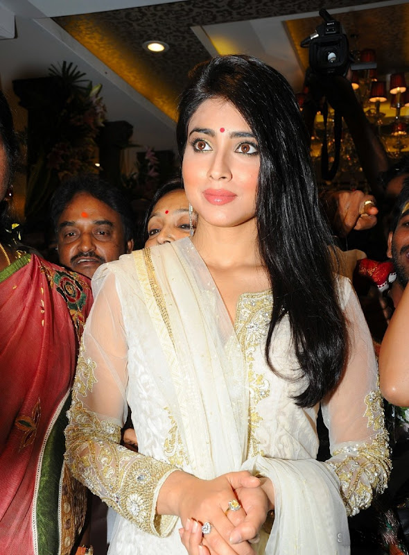 South Cute and Sexy Sriya Saran in Beautiful Saree In PublicLatest Photos cleavage