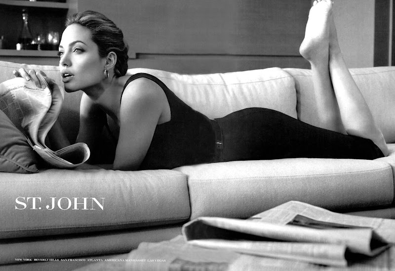 Hollywood Hot and Sexy Angelina Jolie In STJOHN AD Wallpapers hot images