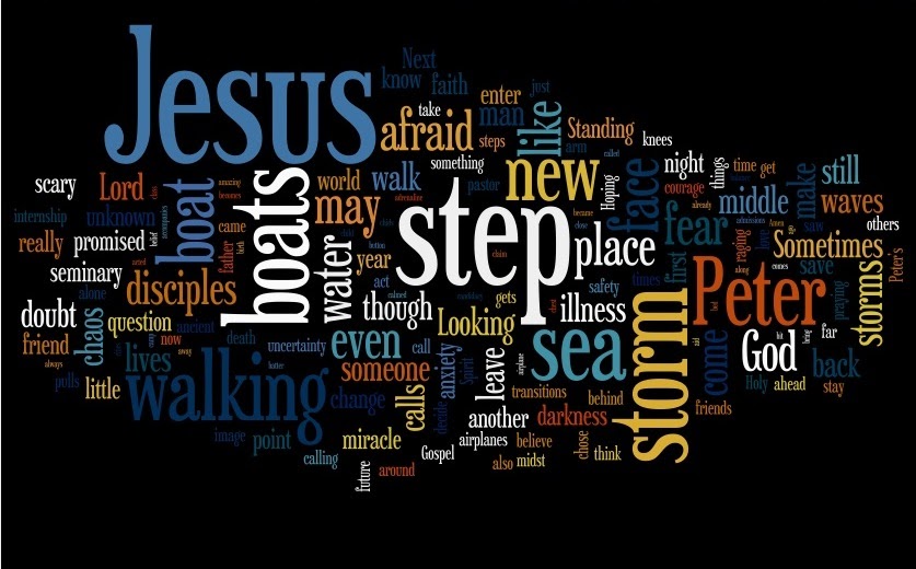 Small Stale Crackers: Wordle of Sermon on Matthew 14:22-33