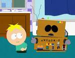 Butters and Eric Cartman dressed as AWESOM-O