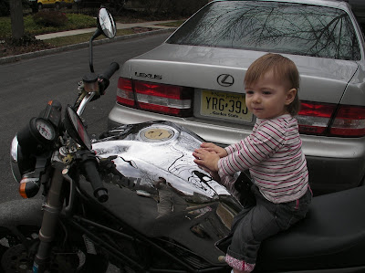 Baby Riding Motorcycle