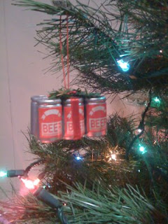 Small enough that I don't wish it was real 6-pack ornament