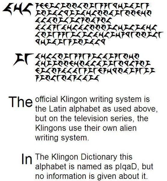 Klingon phrases picture