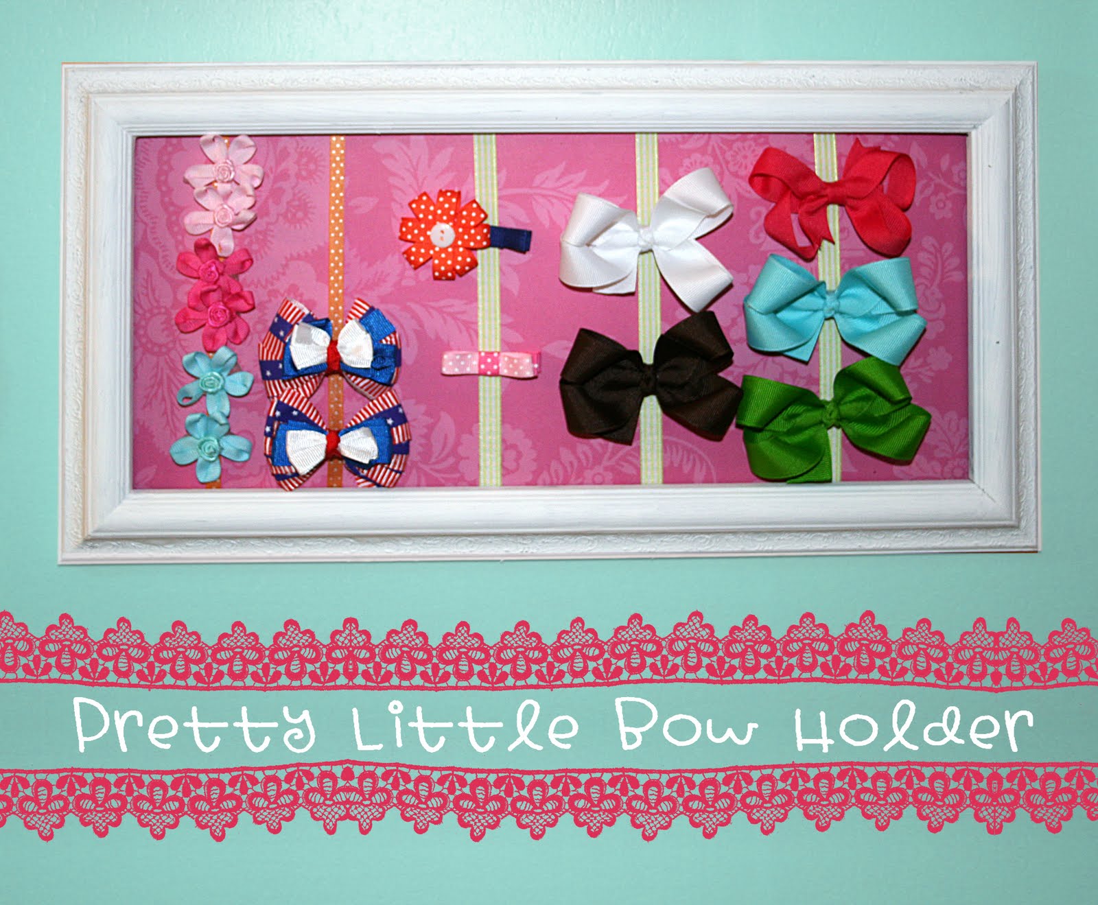 Vanessa's Ventures picture frame bow holder tutorial