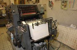Chinese Take Out Menu Press used for Counterfeiting