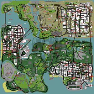 MAPA DAS ARMAS NO GTA