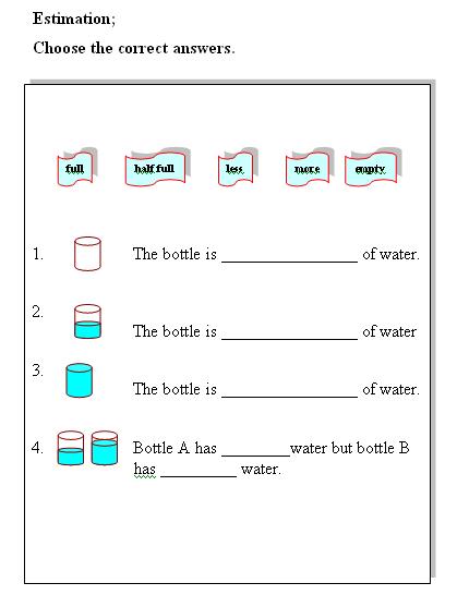 Printables Measuring Liquid Volume Worksheet water volume measurement liquid measurement