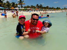 Austin, Kevin, Madison on Paradise Cays, Bahamas May, 2009