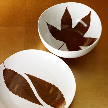 leaf shaped plates