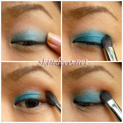 how to apply teal eyeshadow