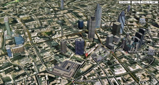 A Világ Pénzügyi Központja - The City of London, the Bank of London gigantikus épületével az alján