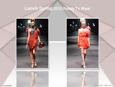 Lanvin Spring 2010 Ready To Wear beaded wrap dress