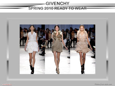 Givenchy Spring 2010 Ready To Wear draped and layered dress, bolero vest
