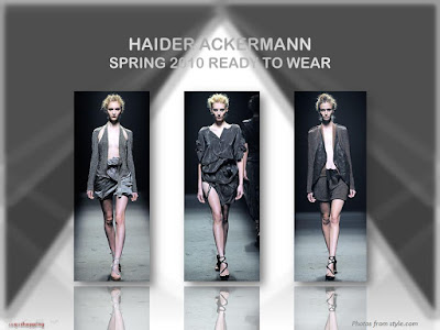 Haider Ackermann Spring 2010 Ready To Wear grey wrapped leather skirt dress
