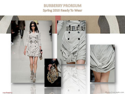Burberry Prorsum Spring 2010 Ready-To Wear trench coat with knotted hemline