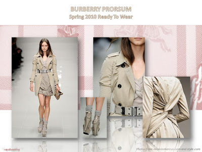 Burberry Prorsum Spring 2010 Ready-To Wear knotted-back trench coat