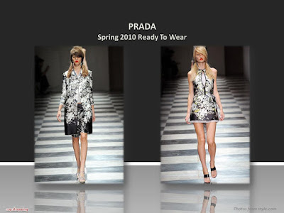 Prada Spring 2010 Ready To Wear satin coat and dress