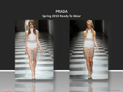 Prada Spring 2010 Ready To Wear crystal top and shorts