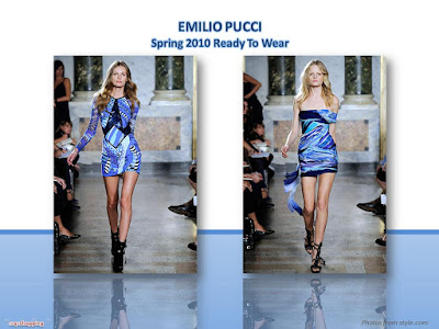 Emilio Pucci Spring 2010 Ready To Wear blue mini-dress