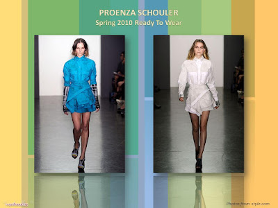 Proenza Schouler Spring 2010 Ready To Wear long sleeve shirt and wrap skirt