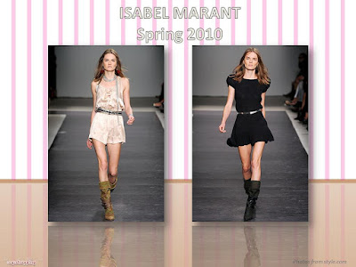 Isabel Marant Spring 2010 Ready To Wear black mini-dress and nude dress