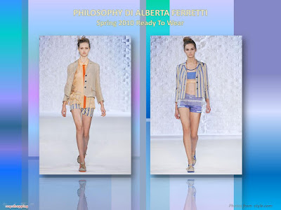 Philosophy Di Alberta Ferretti Spring 2010 Ready To Wear light jacket, top, and shorts