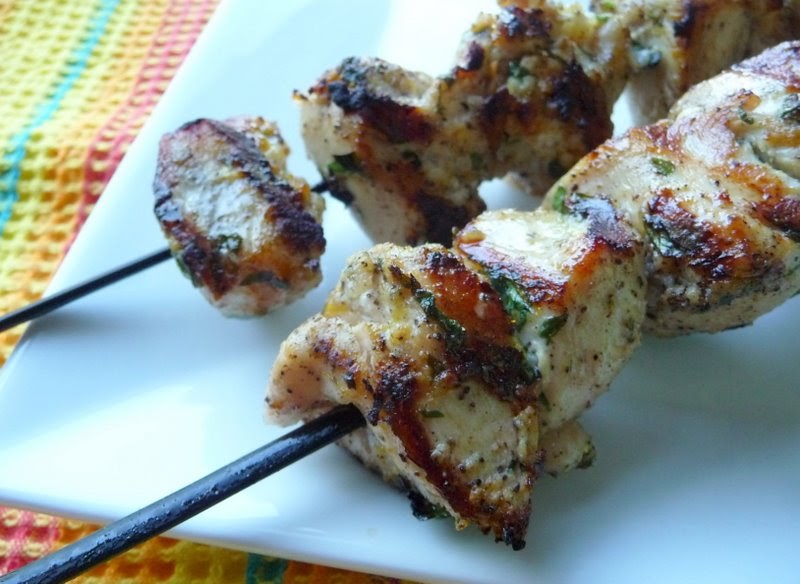 Christine's Cuisine Garlic lemon Chicken kabobs