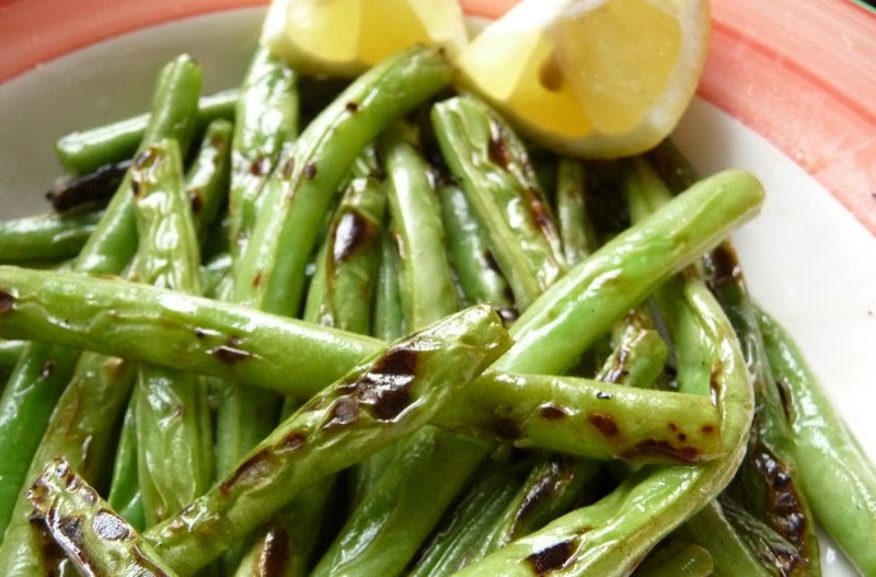 Christine's Cuisine Grilled lemon Green Beans